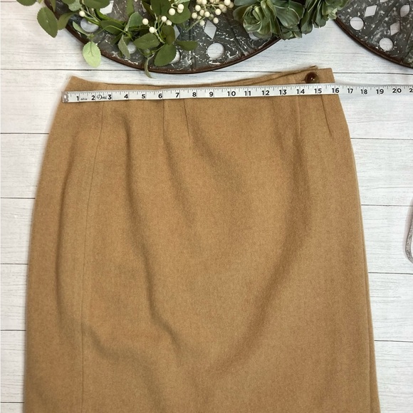 Vintage David N Camel Hair Wrap Skirt - Picture 4 of 12
